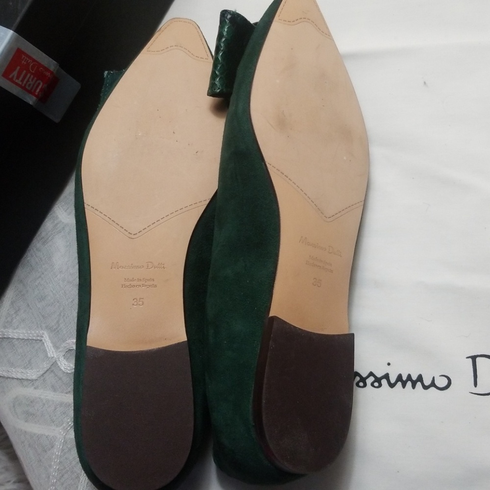 NEW MASSIMO DUTTI FLAT SUEDE AND LEATHER SHOES 5 - Picture 5 of 7